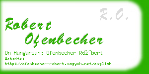 robert ofenbecher business card